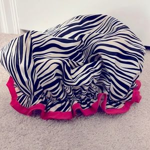 Shower Cap - Extend your blowout! Zebra with Pink Lining - Hair Shower Cap